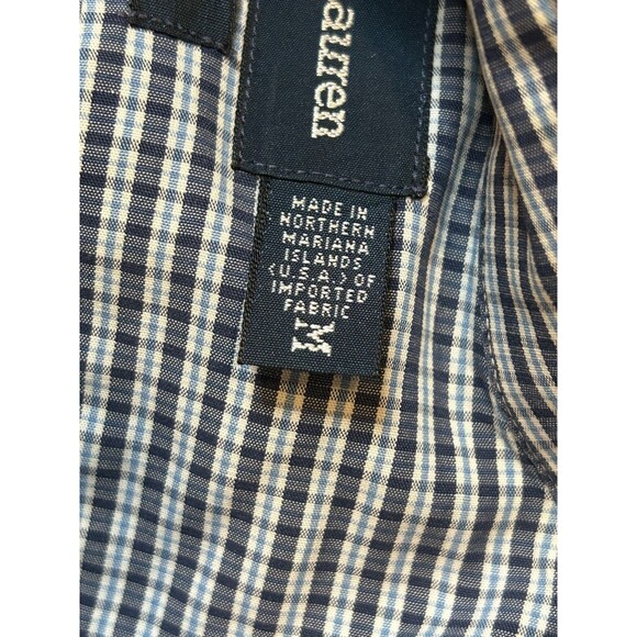 Vintage Ralph Lauren Blake Men's Button Down Collard Shirt Medium Blue Plaid U.S - Picture 3 of 8